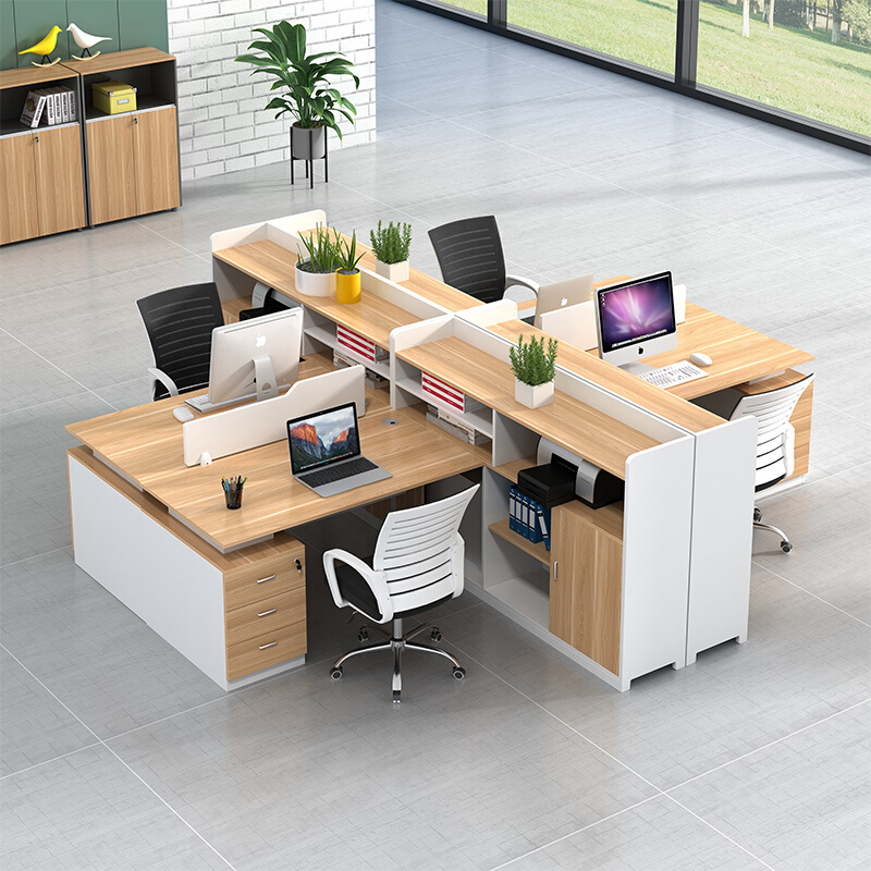 辦公桌椅組合職員辦公室家具簡(jiǎn)約現(xiàn)代24/6人位隔斷屏風(fēng)簡(jiǎn)約卡座